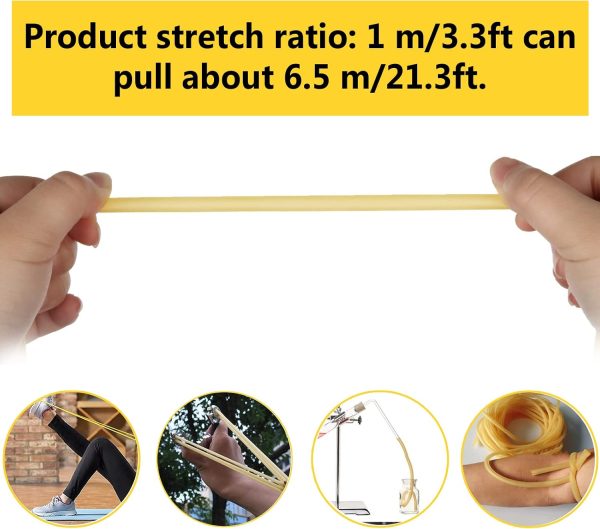 2mm Diameter 10m Length Natural Latex Rubber Band Tube for Slingshot Catapult Elastic Parts Outdoor Hunting-3