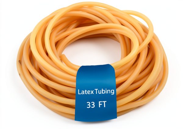 33FT Latex Rubber Tubing Natural Latex Rubber Tubing Surgical Tube for Home, Hospital, Laboratory ，1 Continuous Piece 3/8 inch OD 1/4 inch ID (Natural)-0